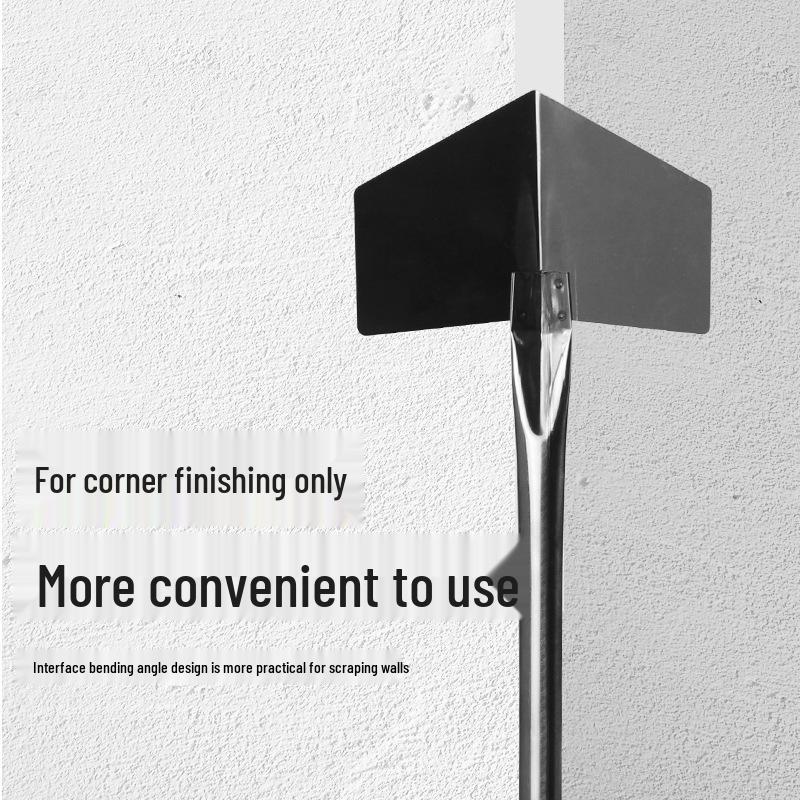 Yin Yang Corner Tool: Stainless Steel Scraper for Walls, Putty, Diatom Mud, Right Angle Straightener, Corner Puller.
