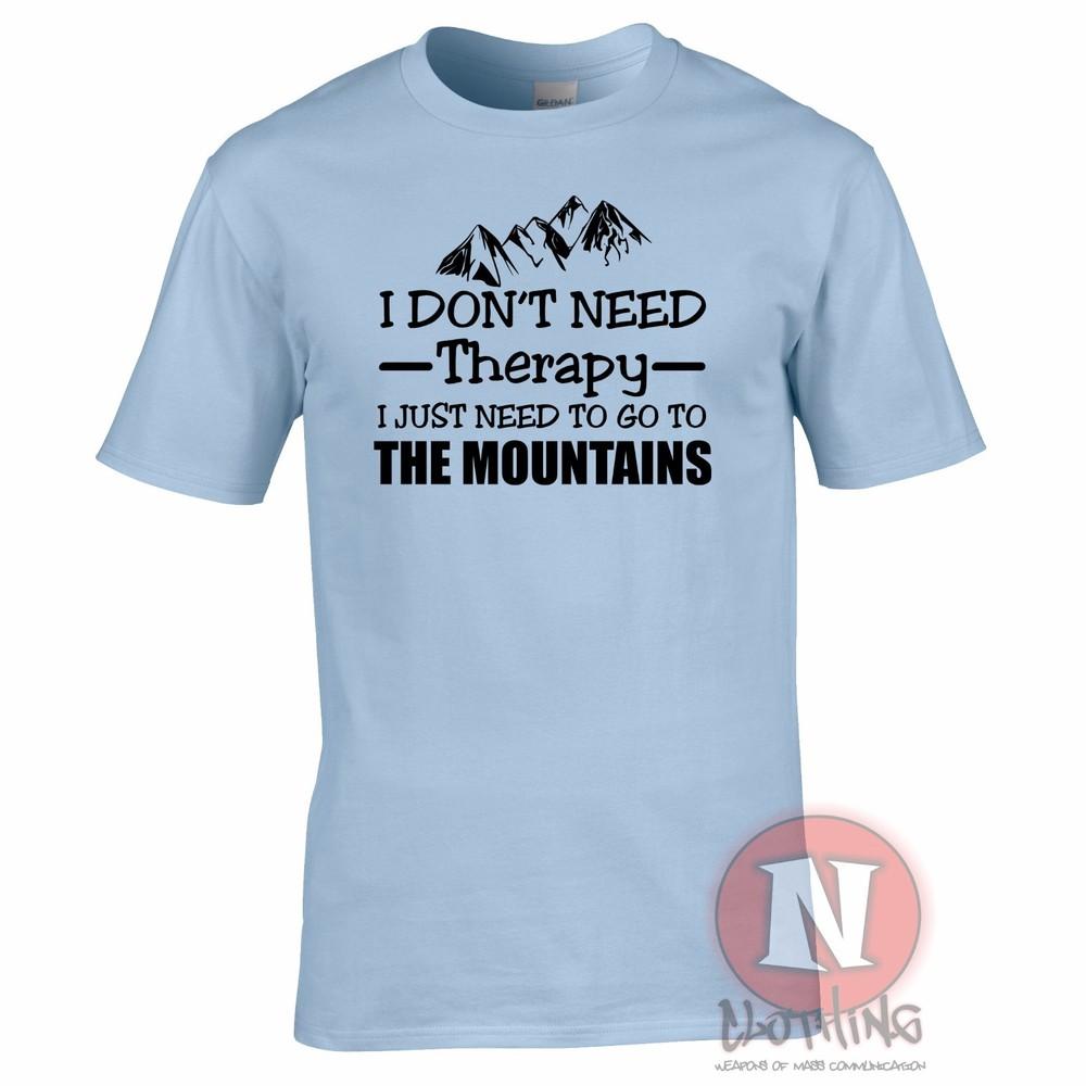 Ich brauche keine Therapie, ich muss nur in die Berge T-Shirt Lustiges Wander-T-Shirt
