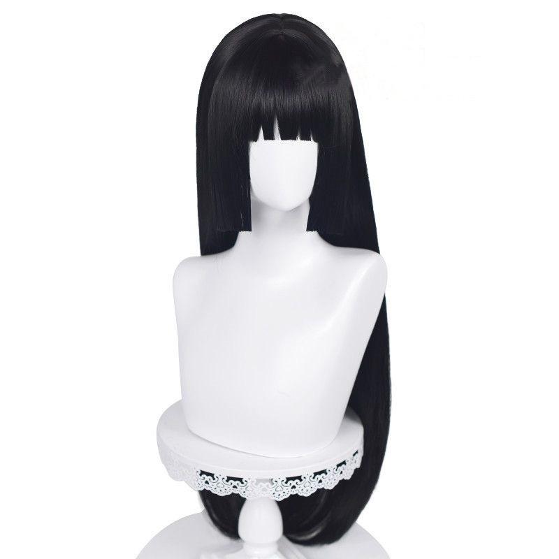 Yumeko Jabami Cosplay Wig, Black Heat Resistant Synthetic Hair for Kakegurui Role Play