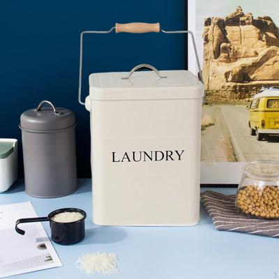 Household Laundry Bin Organizer with , Modern 5-Liter Metal Storage Can for Kitchen In Farmhouse