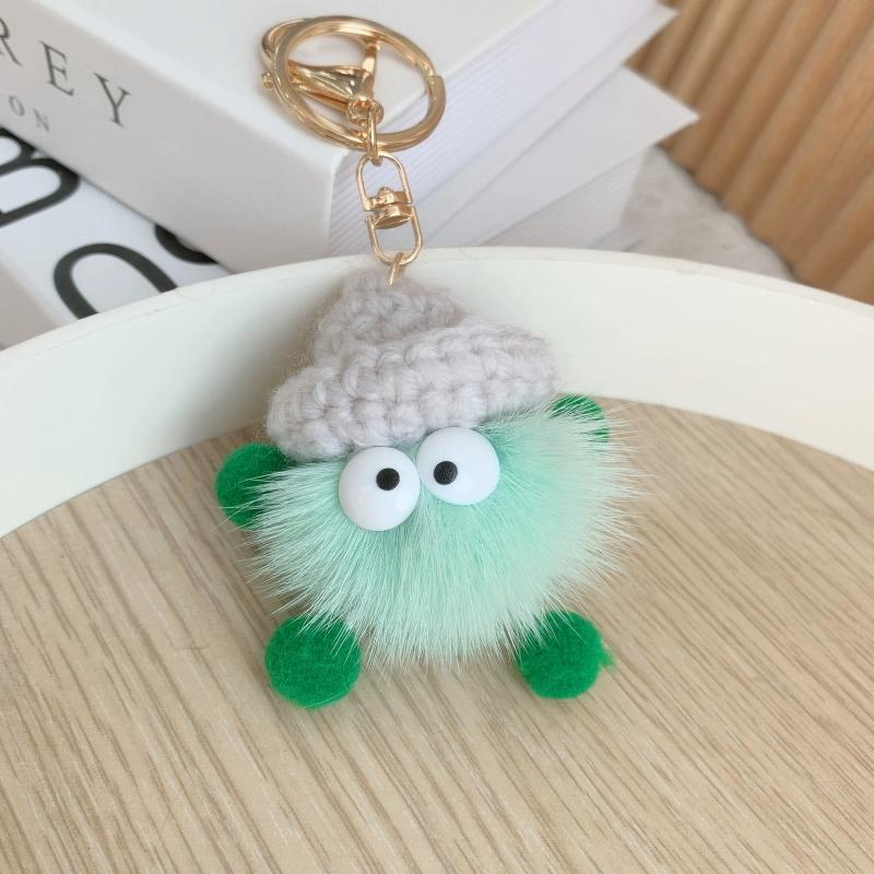 Nou Păr de Nurcă Brichete Mici Praf Elf Pandantiv de Pluș, Breloc de Chei Auto Pandantiv Femeie Păpușă