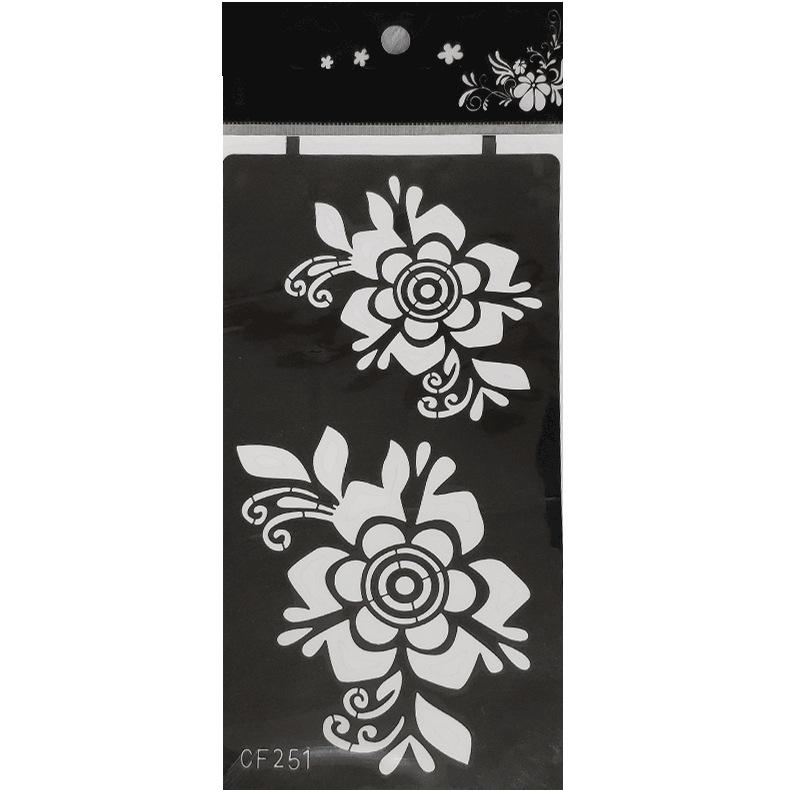 PET, Hollow Out Tattoo Template, Middle East India, Hannah Tattoo Sticker, Body Painting Template, Sticker Spray Painting, Body Painting Board