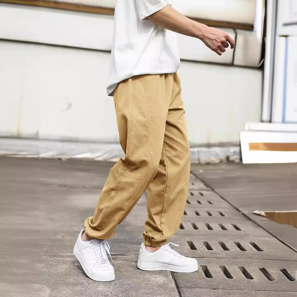 Men'S Spring New Men'S Hong Kong Style Casual Pants, Youth Trend Loose Tooling Casual Trousers