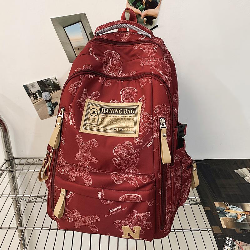 Schoolbag Children Elementary School Students Girls College Students Junior High School Students High School Large Capacity Men Backpack