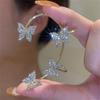 Fashion Gift Women's Pierced Earrings Rhinestone Butterfly Earrings Holiday Gift Earrings