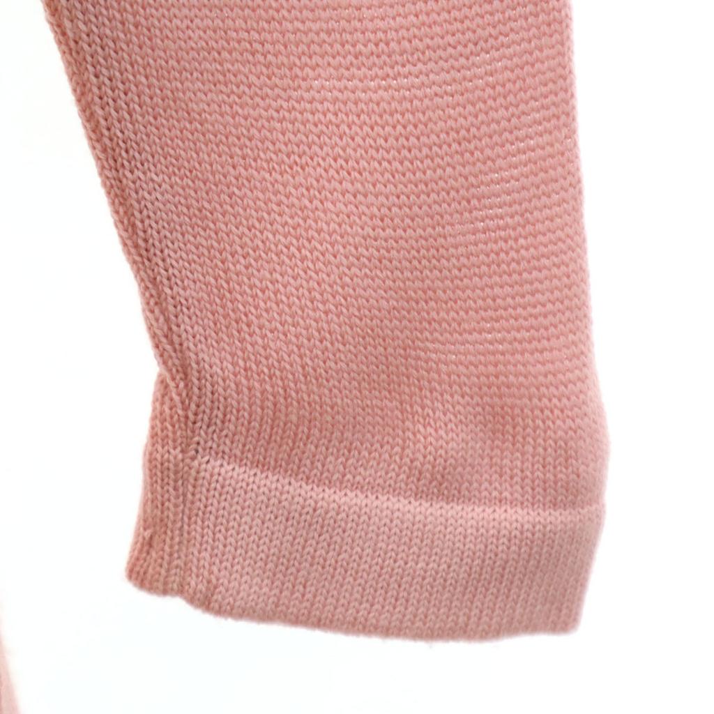 Rene Made In Japan Long Sleeve Long Knit Cardigan 36 Pink Women Used