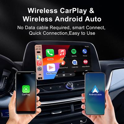 2in1 Wireless CarPlay Adapter Wireless Android Auto Dongle Smart Mini Box Plug And Play WiFi Fast Connect