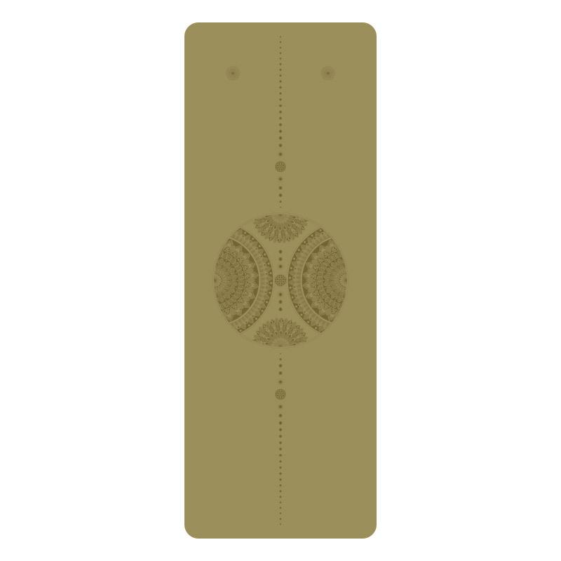 Exquisitely Carved Non-Slip Dual-Sided Yoga Mat - Sweat-Absorbing Natural Rubber for Home & Studio Use