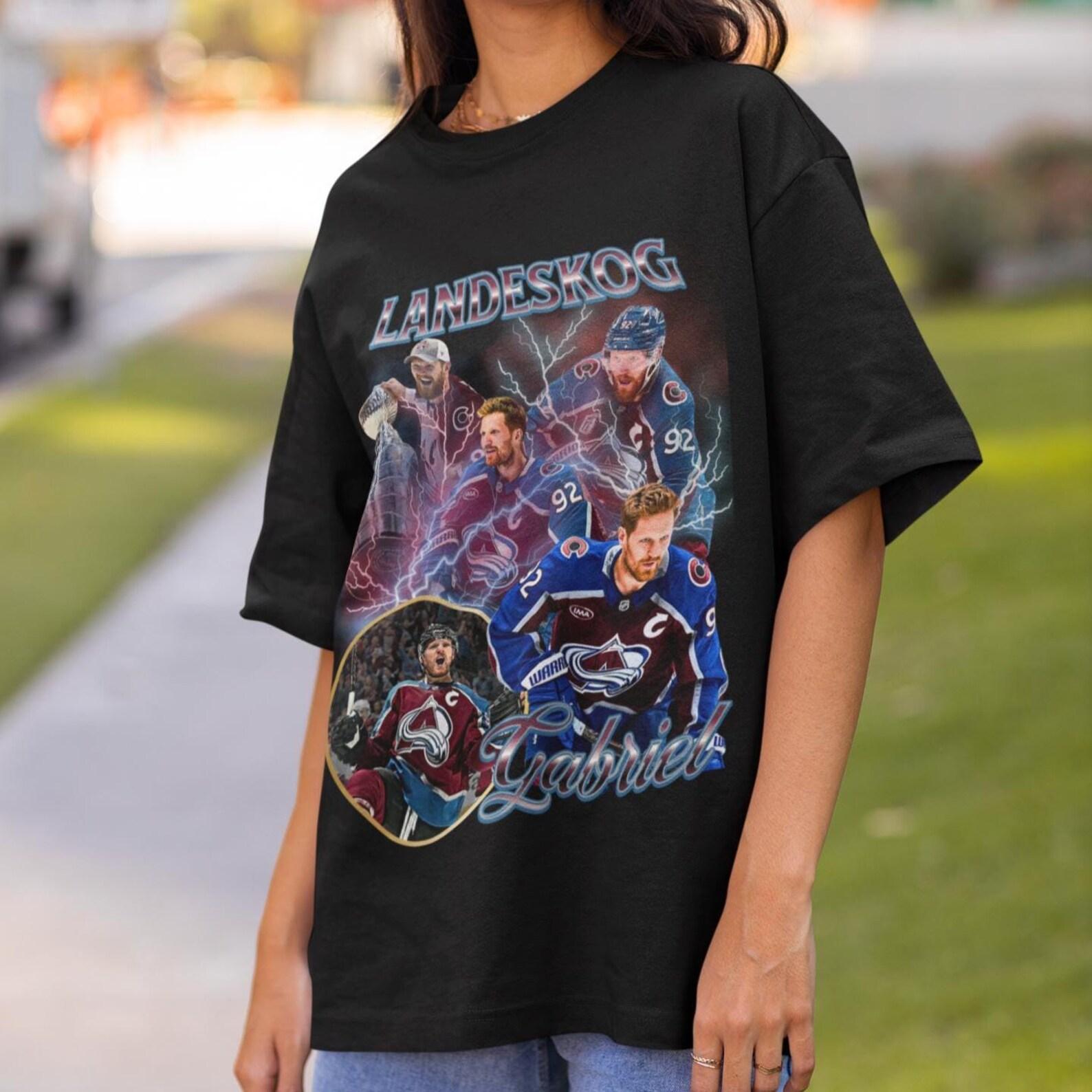 Gabriel Landeskog Avs Shirt Vintage 90s Colorado Avalanche NHL Hockey Design Retro Bootleg Gift Classic Tee Unisex T-Shirt Limited Edition 2XL
