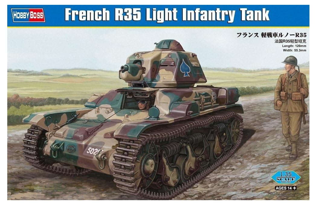 

Hobby Boss Fighting Vehicle Series French Light Tank Renault R35 Plastic Model 83806 1/35