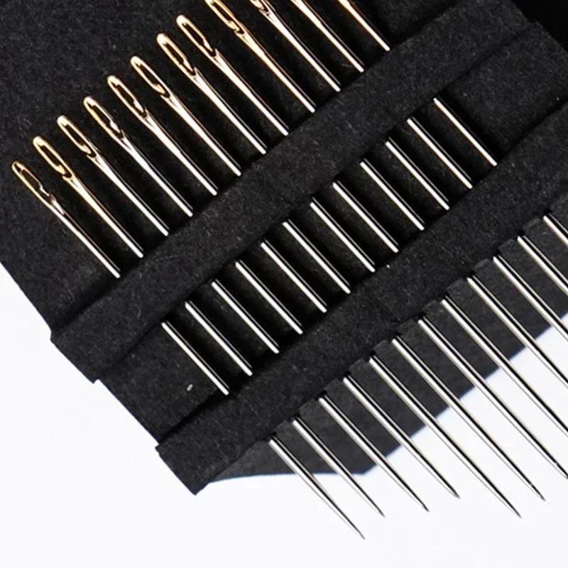 12/36pcs Blind Needle Elderly Needle-side Hole Hand Sewing Needles Household Sewing Needless Threading DIY Apparel Sewing Tools