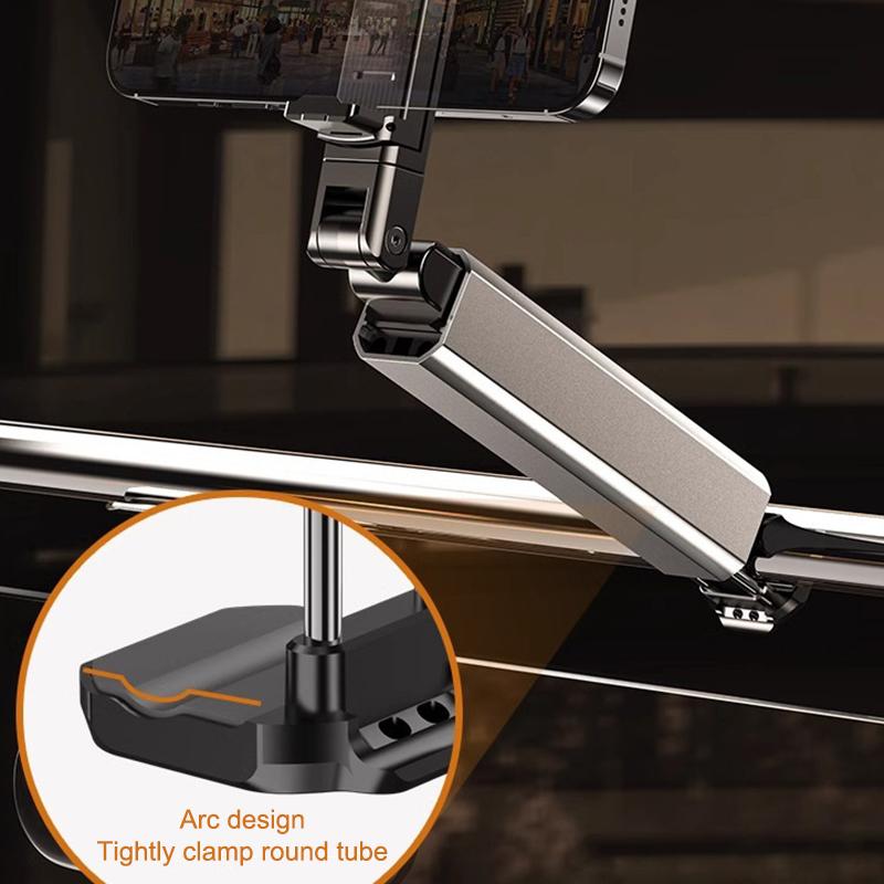 Portable Travel Phone Holder Desk Foldable Mount Airplane Train Seat Car Selfie Bracket Adjustable Rotatable Phone Holding Stand