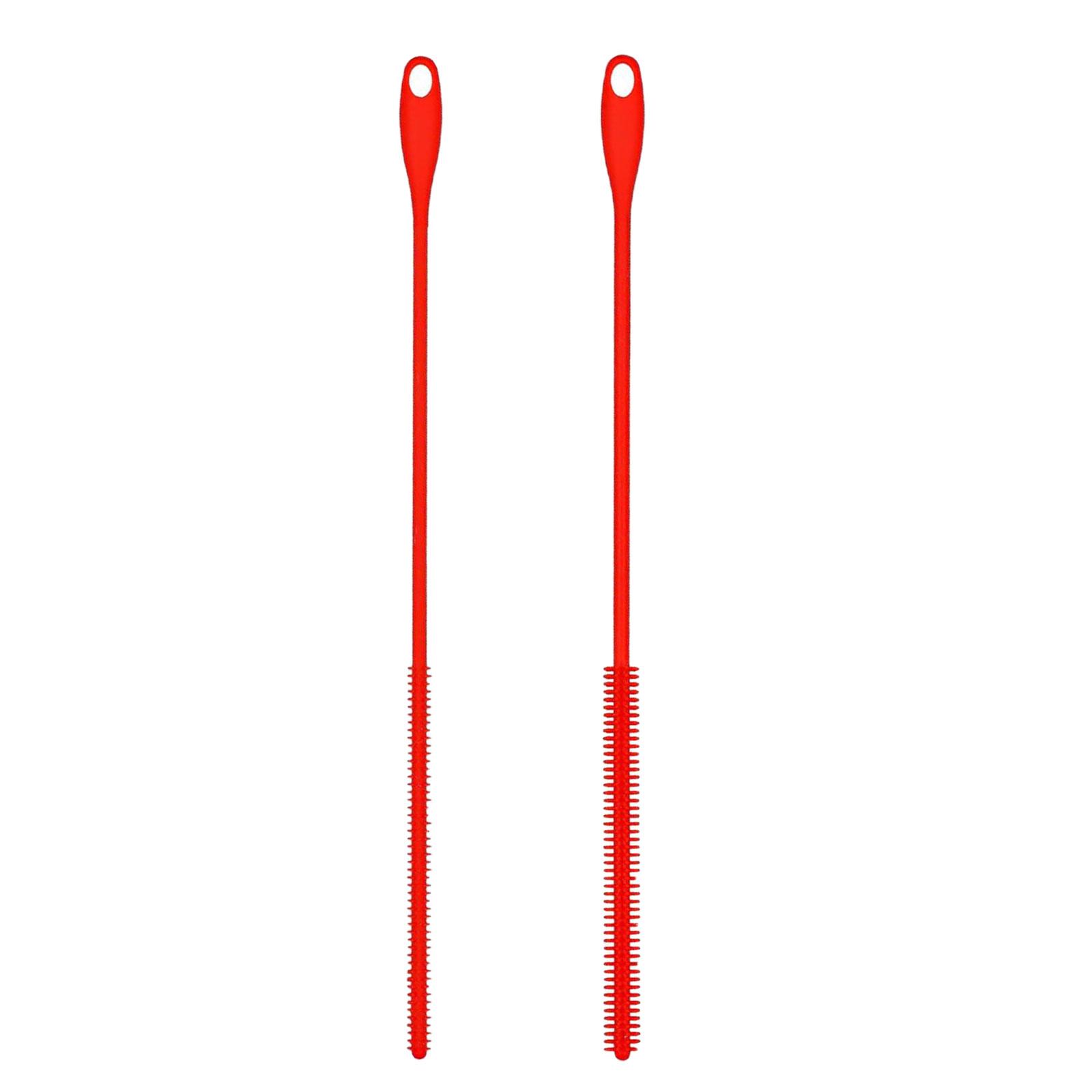 

2 шт. силиконовые щетки для соломинок, очень длинная щетка для чистки соломинок, многоразовая дорожная щетка для чистки соломинок для бутылок, сгибаемая