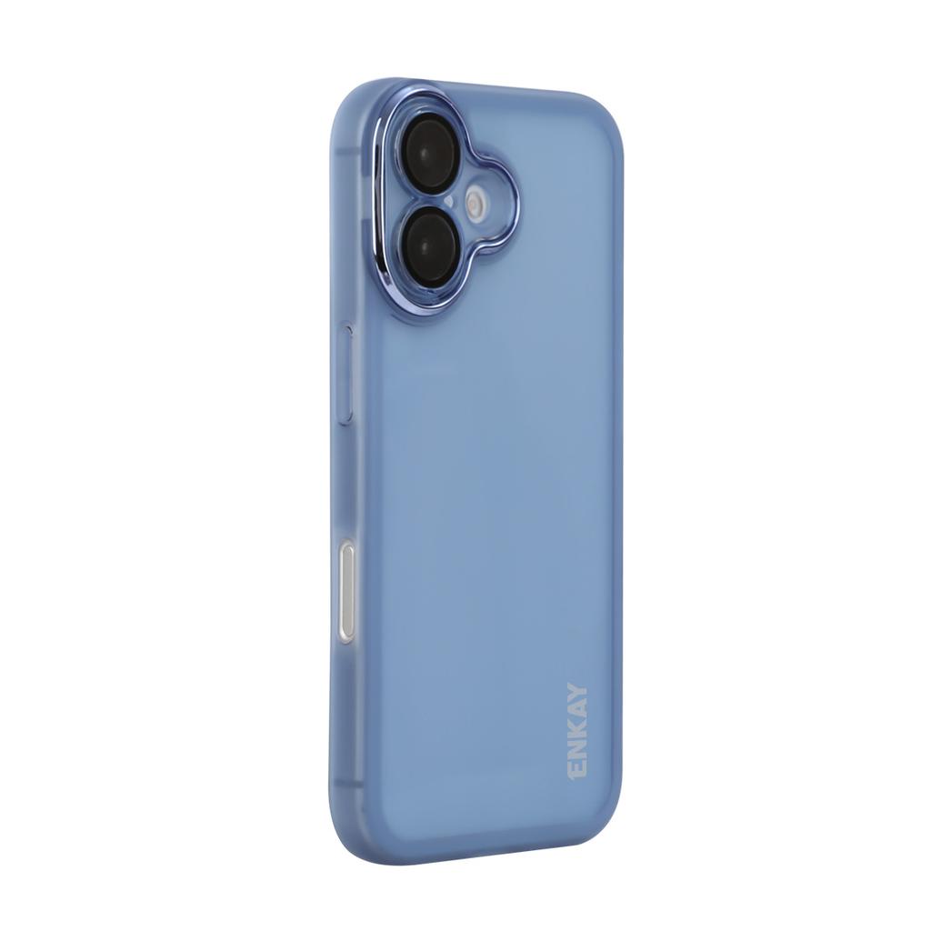 For iPhone 16 Plus Case Matte TPU Phone Cover with Lens Film