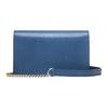 Gucci Logo Double G Pattern Litchi Grain Leather Woc Messenger Envelope Chain Wallet Crossbody Shoulder Bag Women bags Blue 510314-CAO0G-4231