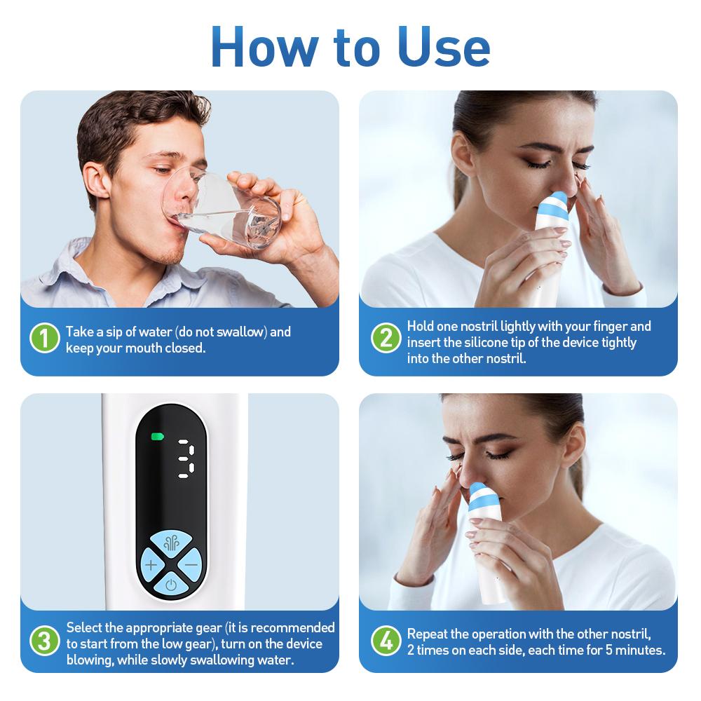 Electric Ear Pressure Reliever Eustachian Tube Unclogger Balancing Ear Pressure Relieve Tinnitus Ear Pressure Relief Device