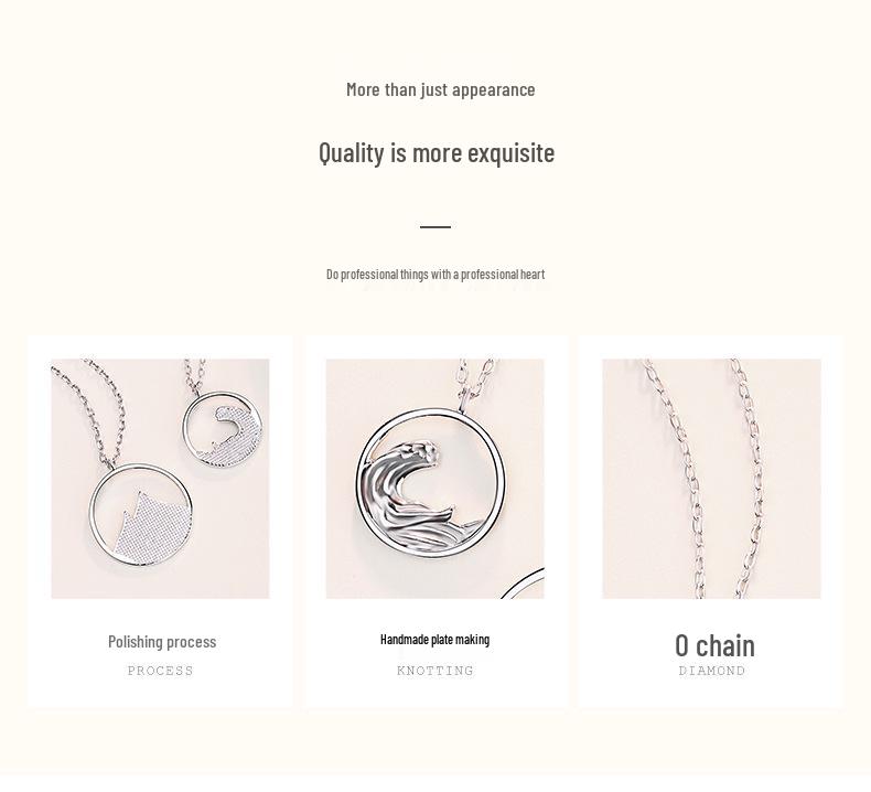 Colar de Prata Amor à Distância: Presente de Natal de um Casal Comemorando o Amor Através de Montanhas e Mares.