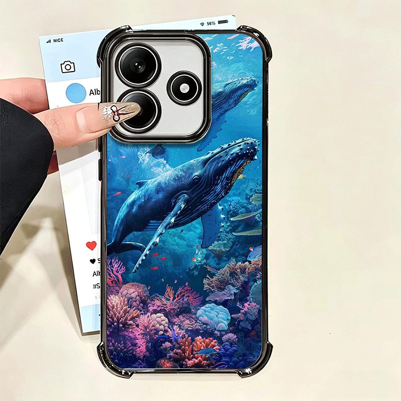 Humpback Whale Sea Giant Soft Phone Case For Xiaomi Poco X7 X8 Pro Max X6 X5 X3 F8 Ultra F7 M8 M7 M5S Redmi 15C 15A 15 14C 13C 1