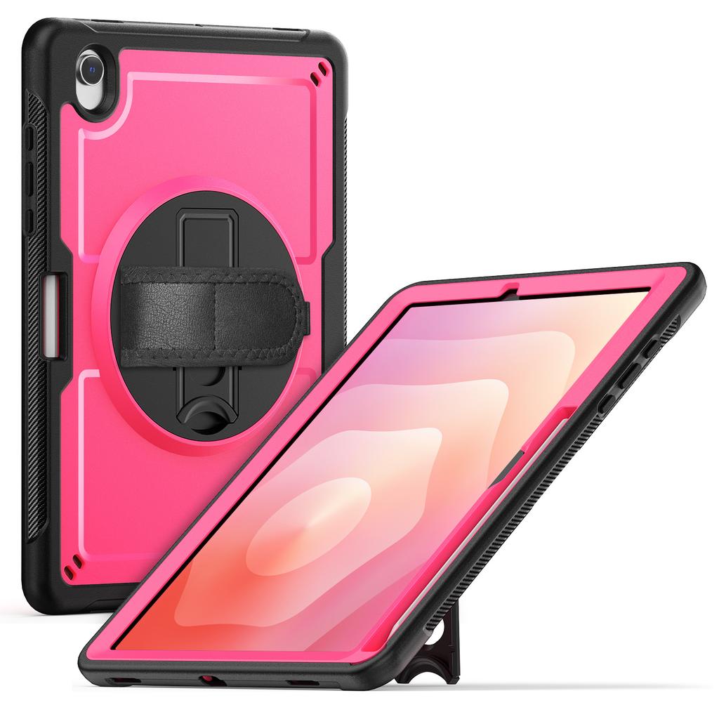 For Samsung Galaxy Tab S10 Lite Case Kickstand PC + TPE Tablet Cover with Hand Strap