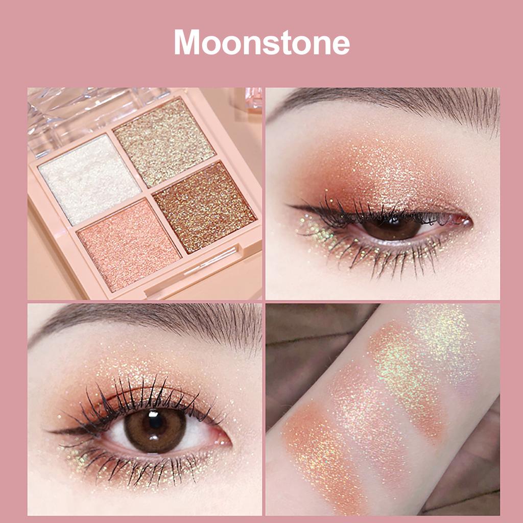 Bright Four-color Waterproof Long-lasting Eye Shadow Valentine's Day Gift