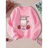 European sizes Kid's Crew Neck Sweatshirt Casual Fashion Printed Top