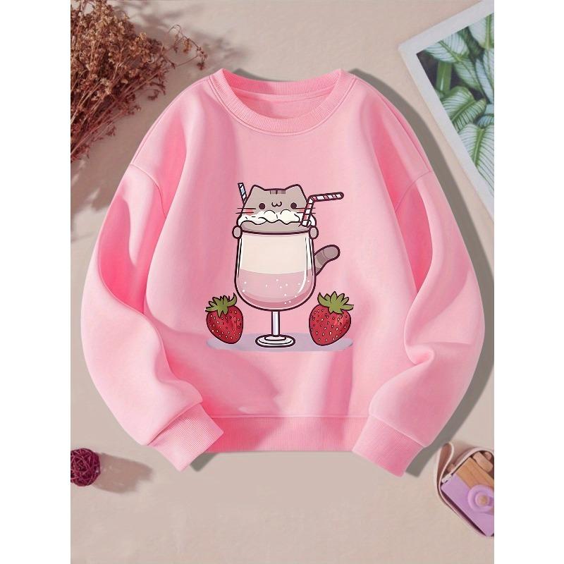 European sizes Kid's Crew Neck Sweatshirt Casual Fashion Printed Top