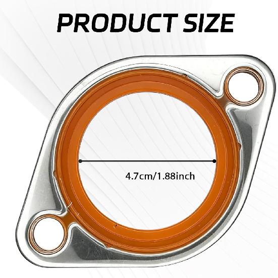 Thermostat Housing Gasket For SBC, Car Thermostat Water Neck Housing Gasket Engine Coolant Outlet Silicone Seal Spacer Replacement With 1/8" Aluminum
