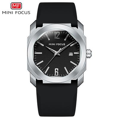 Watches Simple Men's Watch Japanese Movement Waterproof Calendar Silicone Band Men's Watch