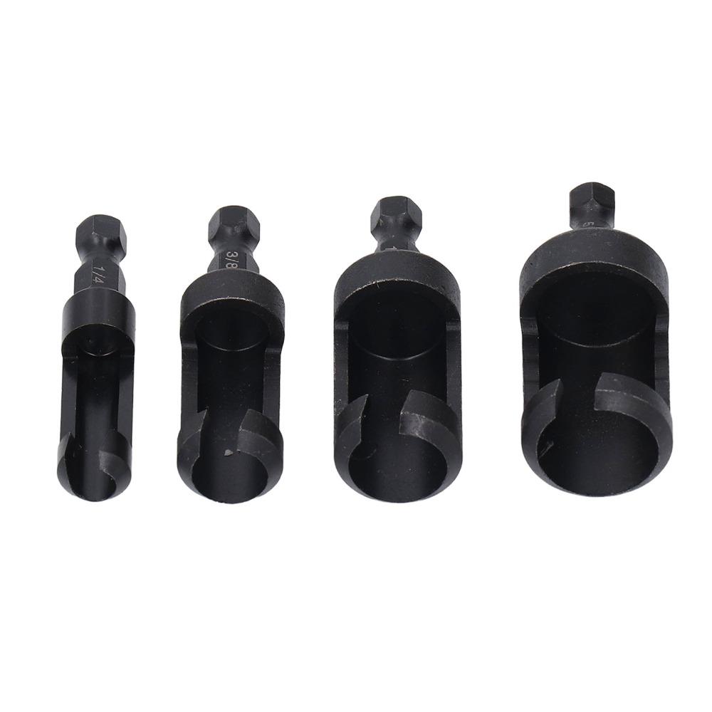 4 Stück 1/4 Zoll 3/8 Zoll 1/2 Zoll 5/8 Zoll Zapensenker Bohrer Lochsäge Schneidwerkzeug Verdeckte Schraubenlöcher