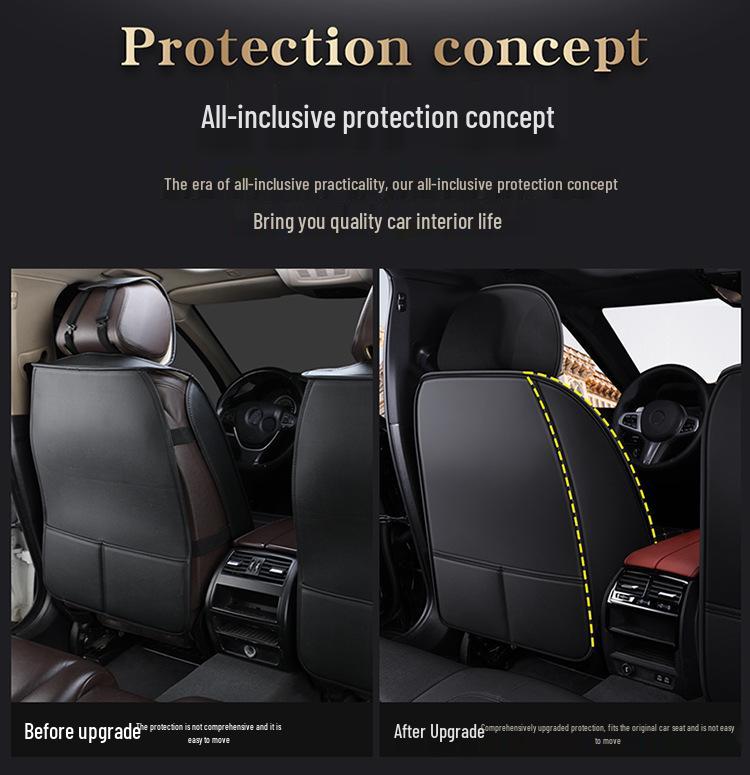 Dr. Jie European Style Full Leather Car Seat Cover - All-Season, Wear-Resistant, Universal Fit