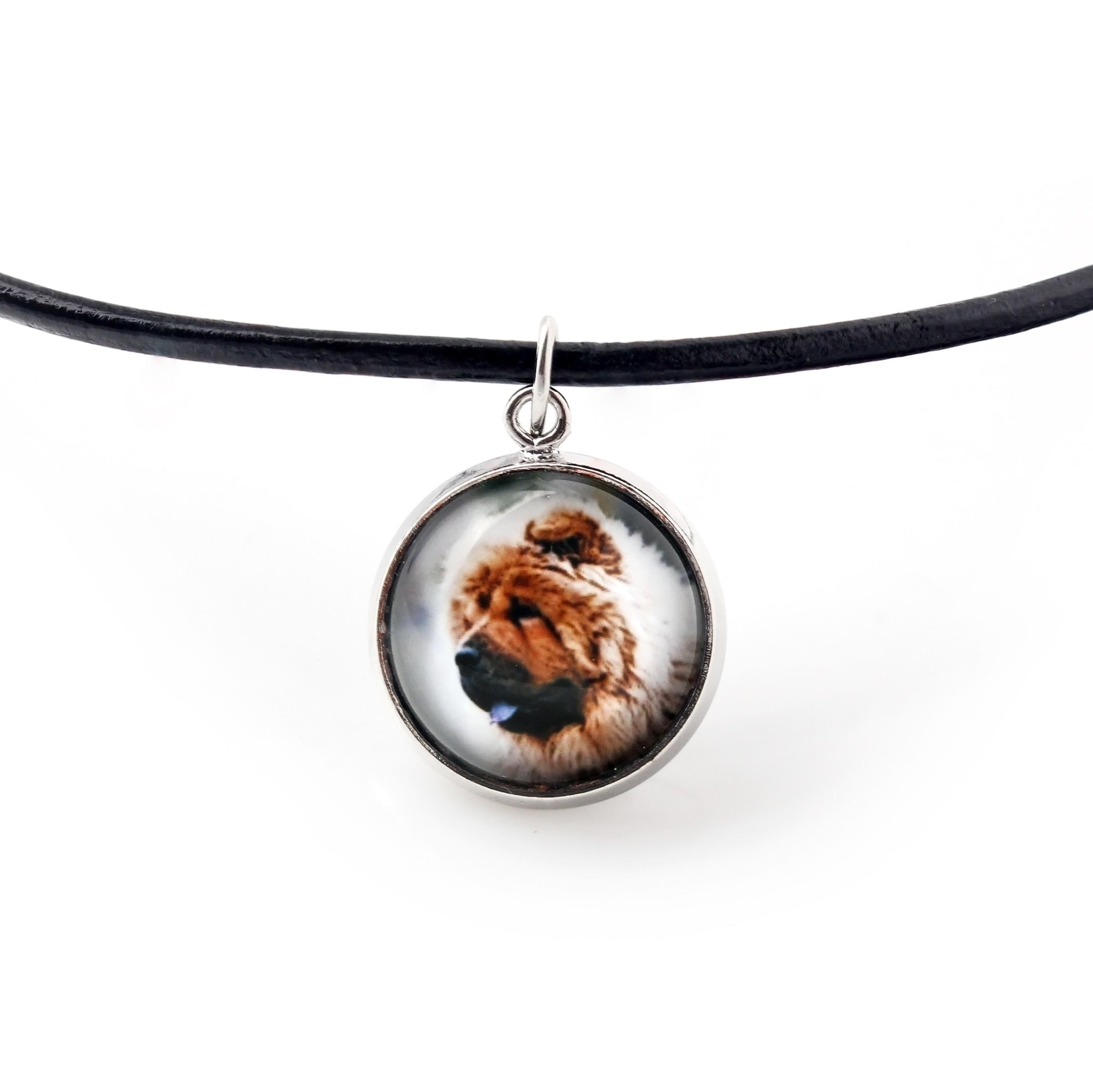 

Chow Chow - necklace pendant with your photo, handmade, handcrafted jewelry by Art-Dog brand срібний