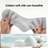 Summer Lightweight Mulberry Silk Socks for Men, Mid-calf Length Stockings, Mesh Cotton Socks, Sporty Anti-bacterial Mid-calf Long Stockings