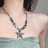 Goth Y2k Punk Necklace Geometry Simple Metal Necklace Adjustable Star Pendant Necklace  Streetwear