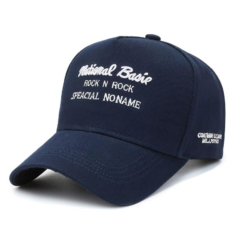 

men s ladies cap hat breathable quick drying Deeper long brim sunshade size adjustable (JP, alphabet, Free Size, navy) [product]