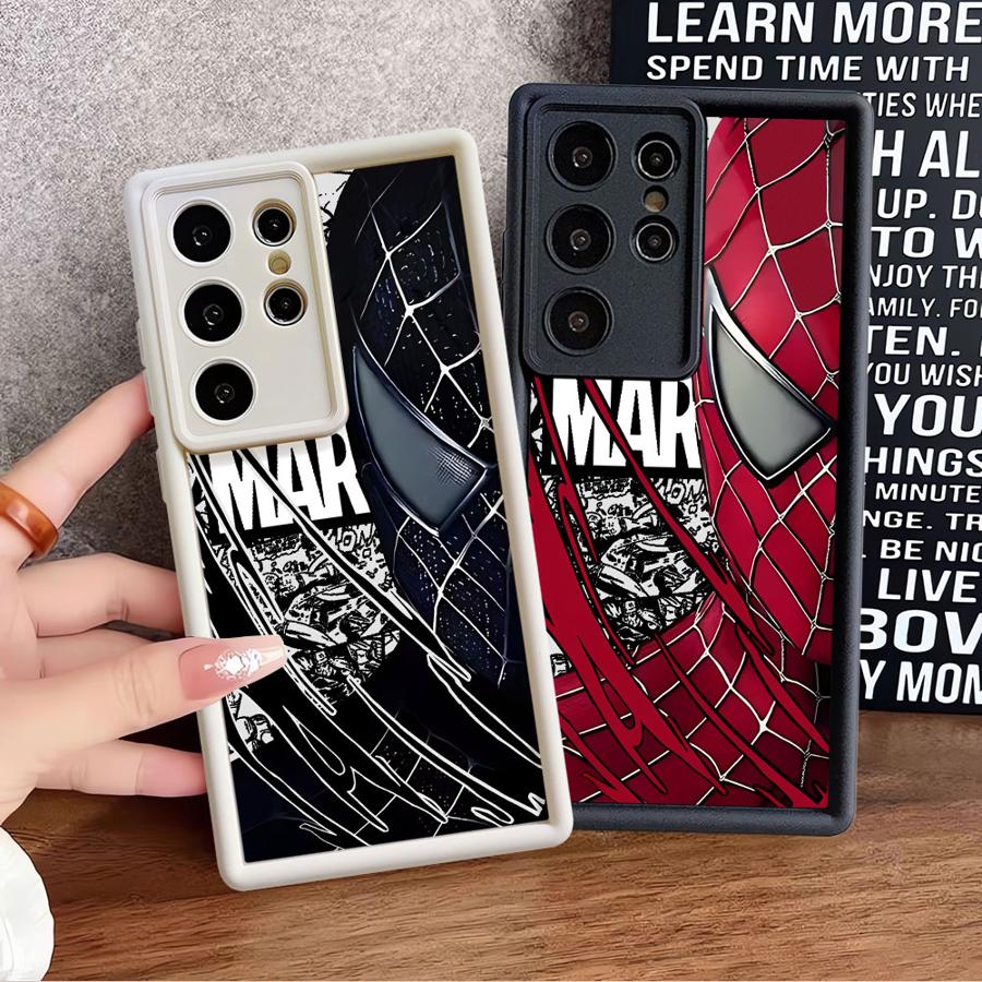 Marvel Spider-Man Soft Shell Phone Case for Samsung Galaxy S24 Plus S23 FE S24Ultra S25 Edge S20FE S25 Ultra S21 S22
