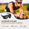 4K HD 1080P POV Sportbrille mit Kamera Baseball Outdoor-Aktivitäten Aufnahmebrille Sonnenbrille Skibrille für Radfahren Wandern