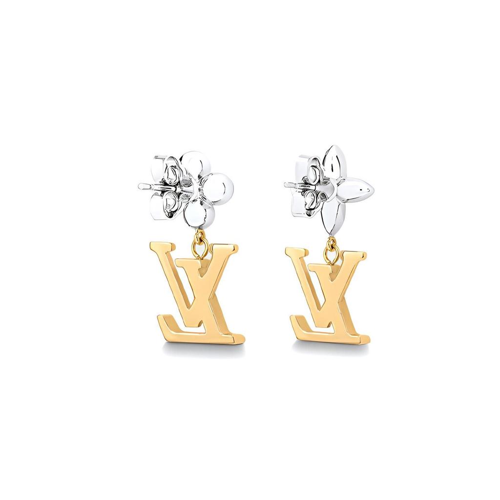 LOUIS VUITTON Lv Iconic Flower Earrings M01287