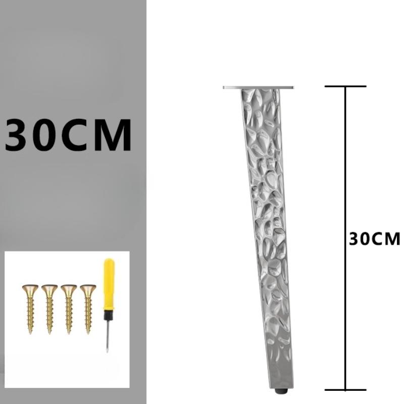Metal Adjustable Furniture Cabinet Legs Water Ripple Stainless Steel Bathroom Cabinet Legs TV Cabinet Sofa Height Support Feet