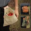 1Pc Foldable Foraging Bag Canvas Bushcraft Bag Foraging Pouch Storage Bags Easy Looping Around Belts Bags For Camping Hiking