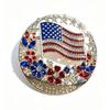 Fashion Lapel Pin Unisex Usa Independence Brooch Flag Pin Brooch Gold Tone Usa 1776 2026 Brooch For Sweaters Holiday Souvenir