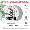 2D Flat, 1pc Round "My Dad Is My Hero" Aluminum Hanging Sign, Vintage Rustic Father's Day Star Design, Retro Metal Wall Decor, Perfect for Father's