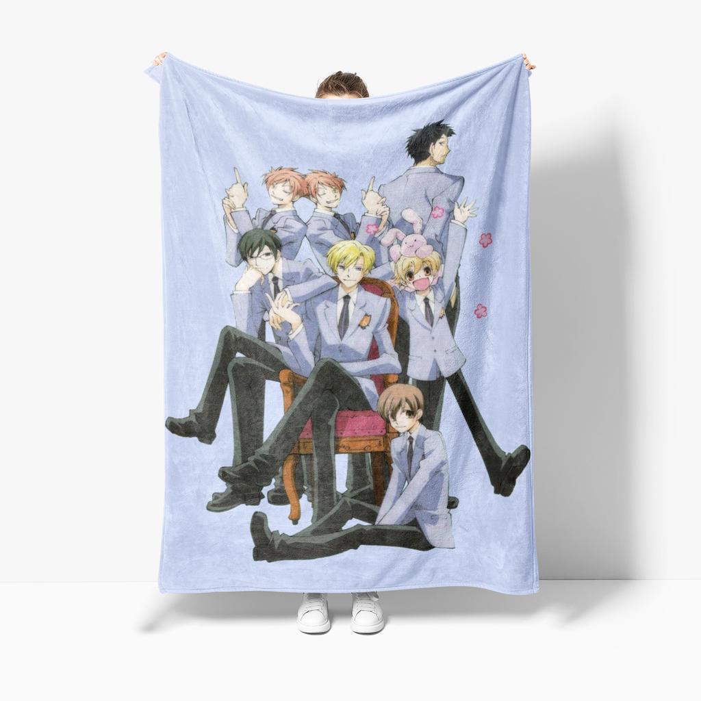 Classic Anime Printed Blanket Ouran High School Host Clubs Suitable For Bed Bedroom Sofa Picnic Outdoor BlanketFor Gifts