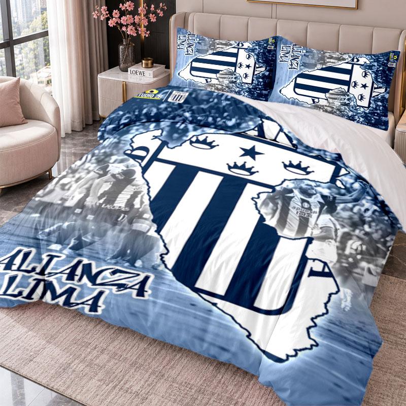 Alianza Lima 3Pcs Bedding Set Duvet Cover With Two Pillowcases For Bedroom Home Decoration