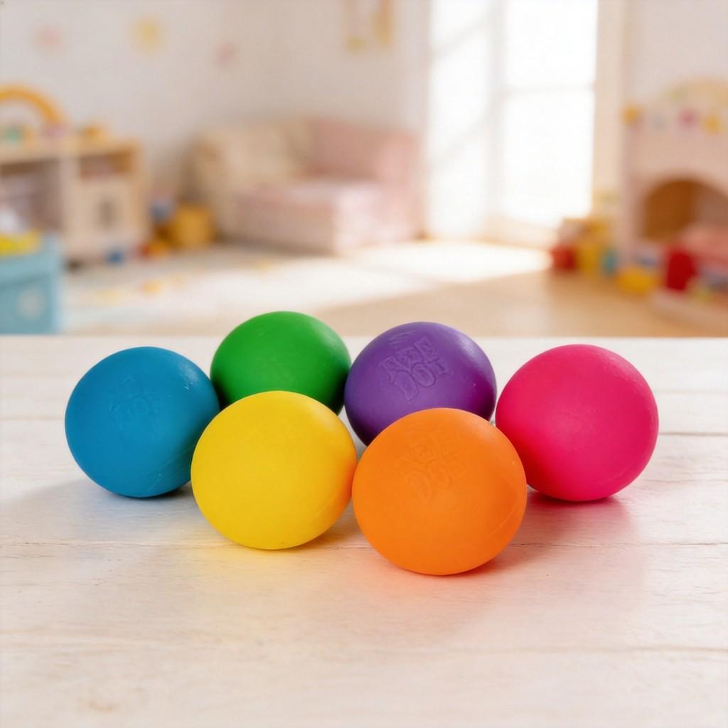 Needoh Rainbow Stress Ball Fidget Toy Set For Anxiety Relief And Sensory Play