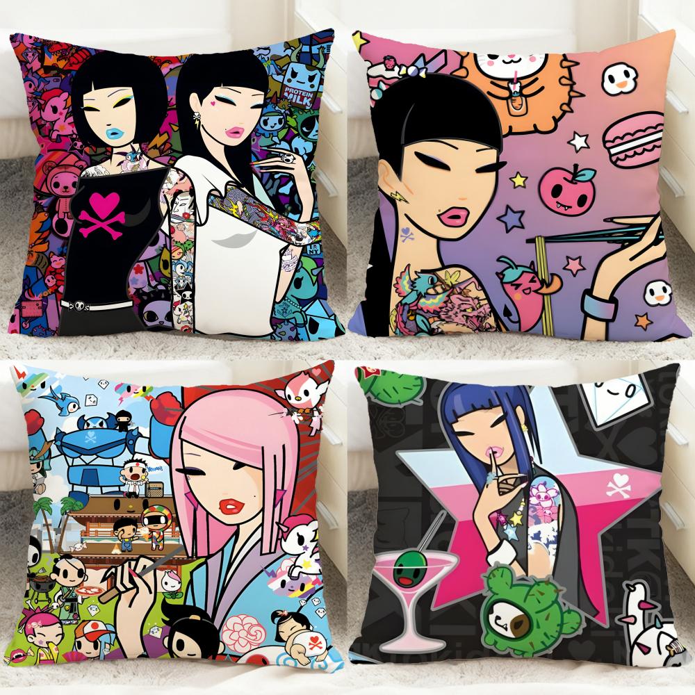 POPULAR T-TTokidokiSS Cushion Cover Comfortable Reversible Pillow Cover Ideal for Car Sofa Bedroom & Beyond