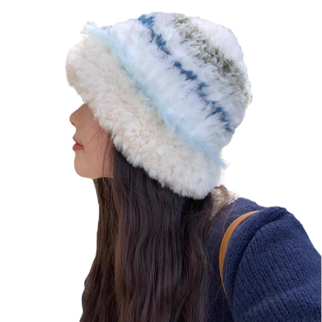 Soft and Waxy Face Showing Little Korean Style Hat for Girls in Autumn and Winter Cold Proof Thickened Plush Knitted Hat