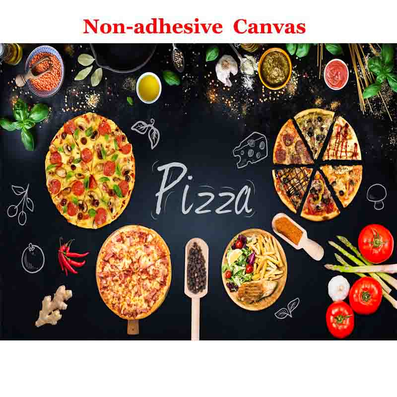 

Настенное искусство мультяшный фастфуд ингредиенты для пиццы фрески постеры граффити рестораны кофейни фотографии обои 3D 300cm (W) x 200cm (H)