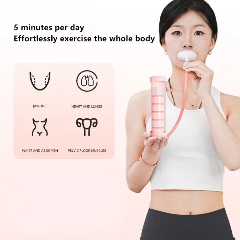 1 Set Breathing Exercise Device Abdominal Muscle Trainer Deep Breathing Dumbbell Men Women Adults Lung Capacity Training Device