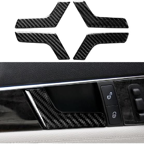 NVCNX Carbon Fiber Compatible with Mercedes-Benz C-Class W204 C250 C300 C350 C63 AMG 2008 2009 2010 2011 2012 2013 2014 Sedan Accessories Door Panel