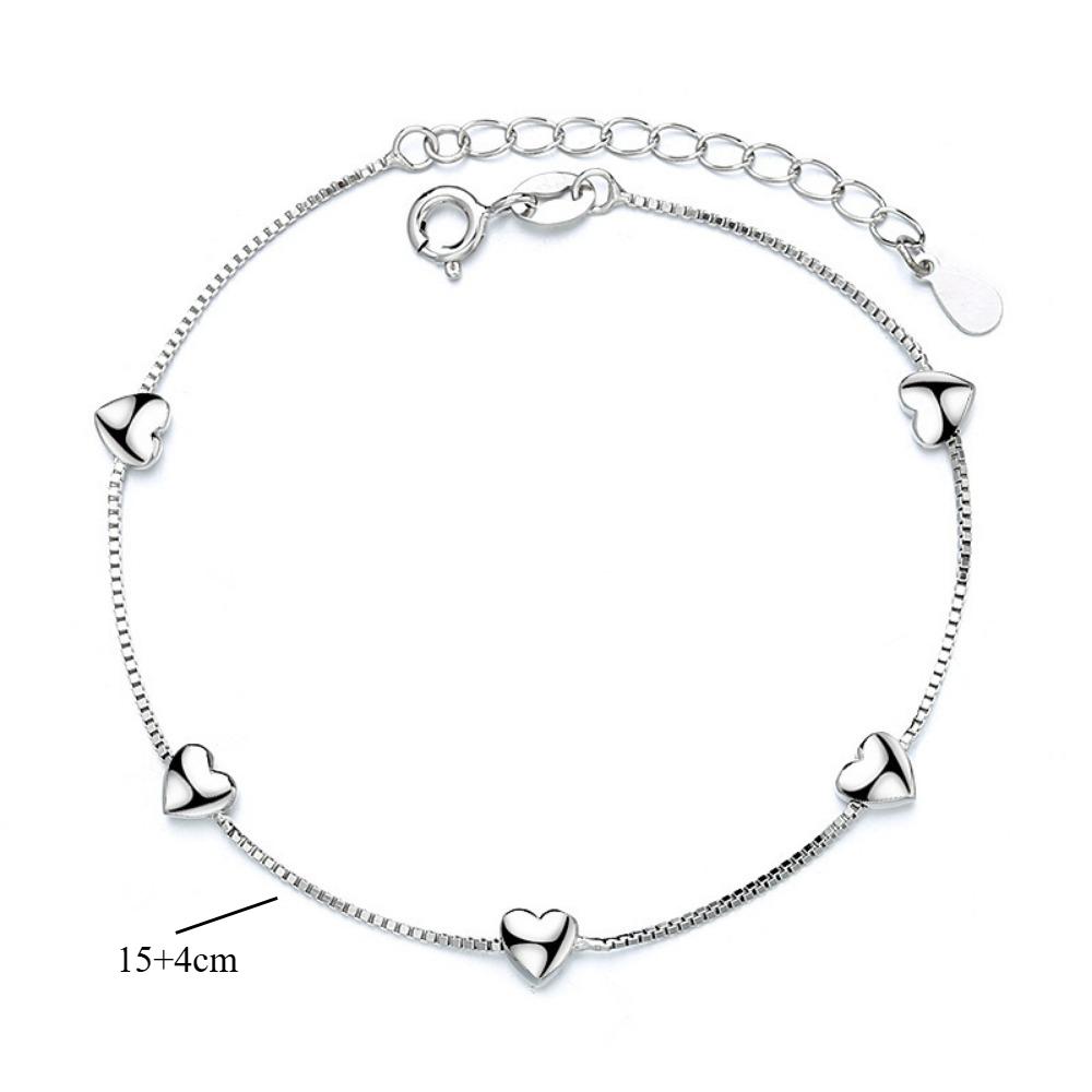 Heart Shaped Bracelet For Women Retro Korean Chain Bracelet  Gifts Women's Jewelry Summer